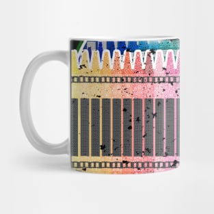 The Multi Color Crayon Circle Design Mug
